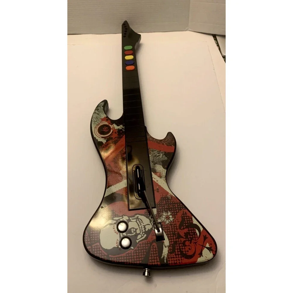 PS2 React Guitar Hero Reaper Model RTPS2696 Wireless No Dongle Untested As Is